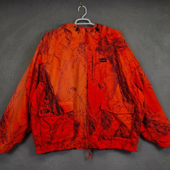 Gamehide Hunting Jacket Mens 3XL Coral Orange Naked North Camo Insulated READ - Picture 1 of 16